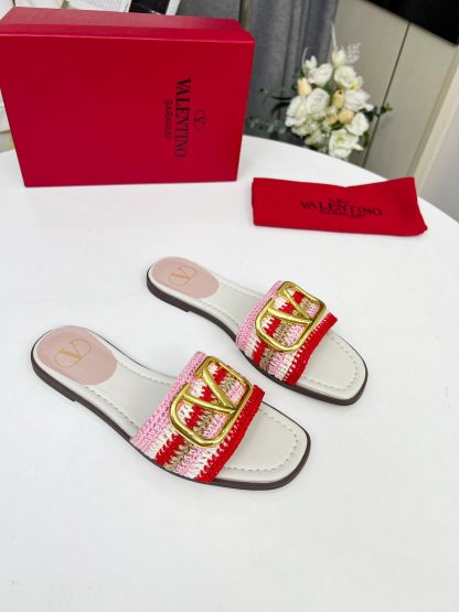 VALENTINO woven series exquisite slippers - Image 6