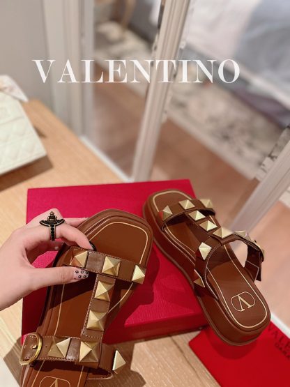 VALENTINO Studded Metal Platform Sandals - Image 5