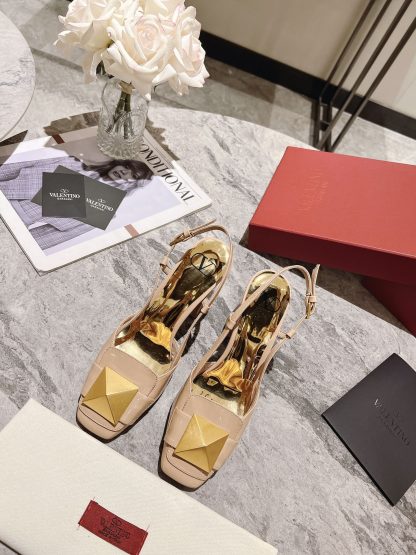 VALENTINO Simple Elegant Woven High Heels - Image 6