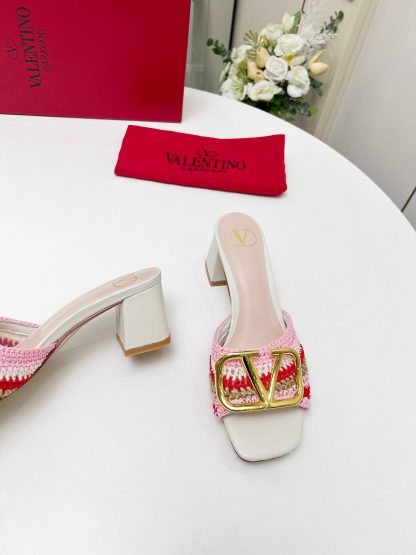 VALENTINO Exquisite Woven Series Fashion Sandals High Heels - Image 6