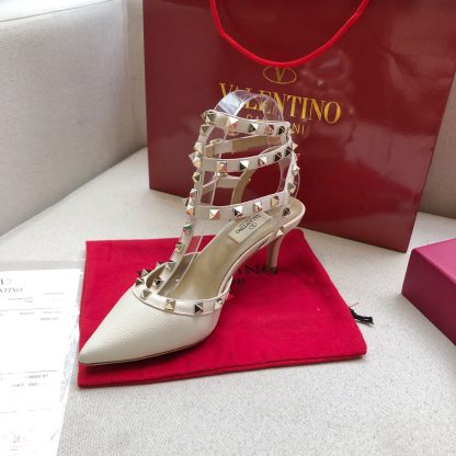 VALENTINO Litchi leather series elegant high heels - Image 6
