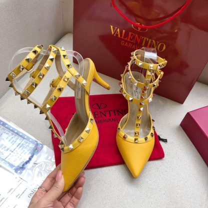VALENTINO Litchi leather series elegant high heels - Image 5