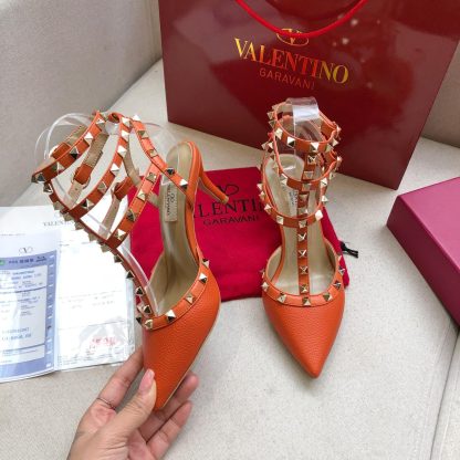 VALENTINO Litchi leather series elegant high heels - Image 6