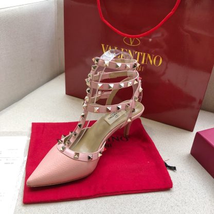VALENTINO Litchi leather series elegant high heels - Image 6
