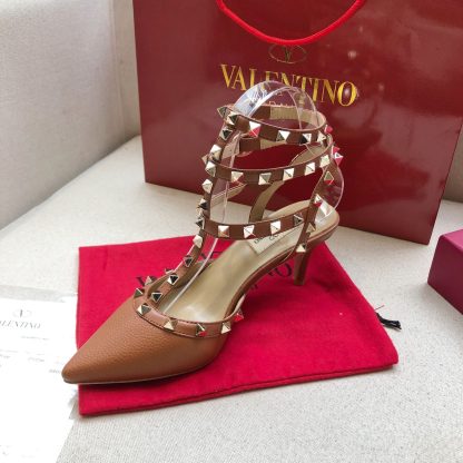 VALENTINO Litchi leather series elegant high heels - Image 6