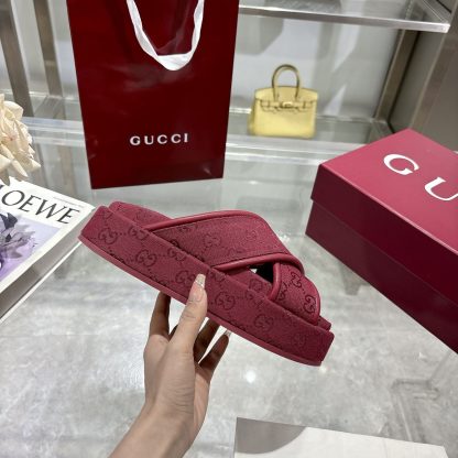 Gucci Women's New GG Cross-over Platform Sandals - Image 6