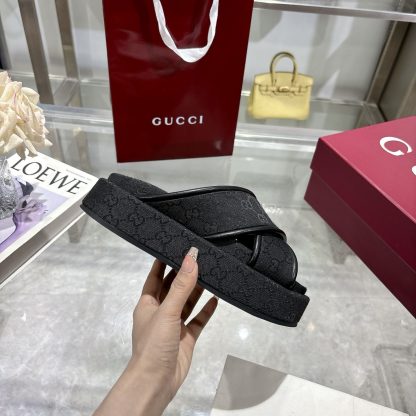 Gucci Women's New GG Cross-over Platform Sandals - Image 6