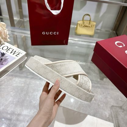 Gucci Women's New GG Cross-over Platform Sandals - Image 5