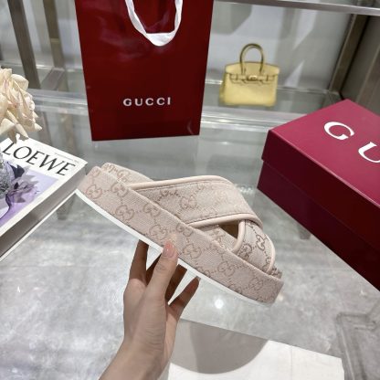 Gucci Women's New GG Cross-over Platform Sandals - Image 6