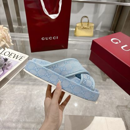 Gucci Women's New GG Cross-over Platform Sandals - Image 6