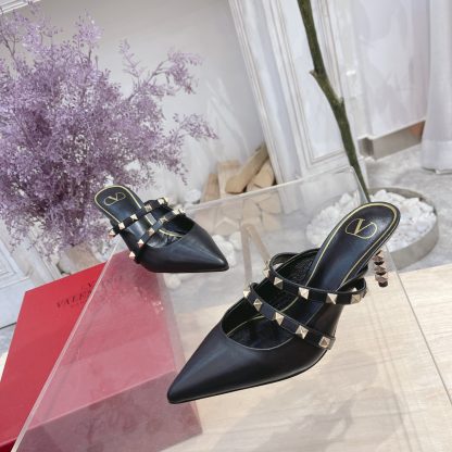 VALENTINO luxury rivet element temperament sandals high heels - Image 6