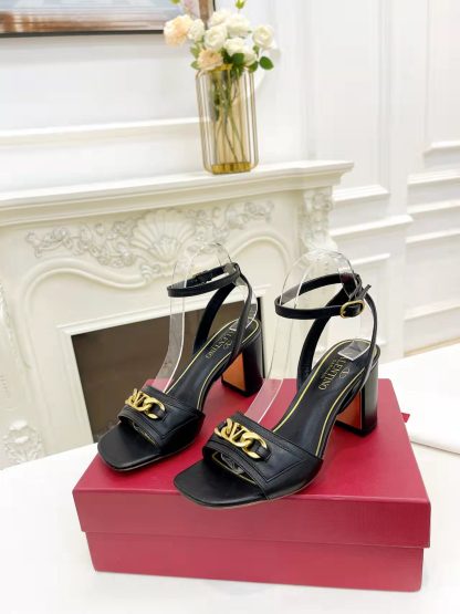 VALENTINO stylish versatile black high-heeled sandals - Image 6
