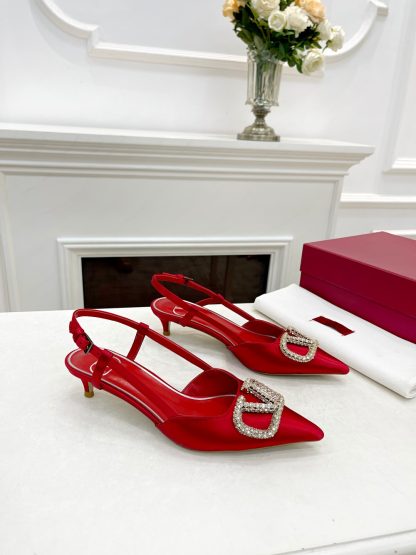 VALENTINO elegant high heels with rhinestone buckle - Image 6
