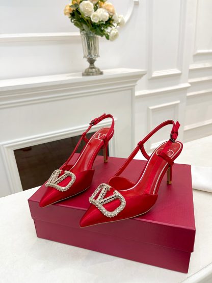VALENTINO elegant high heels with rhinestone buckle - Image 6