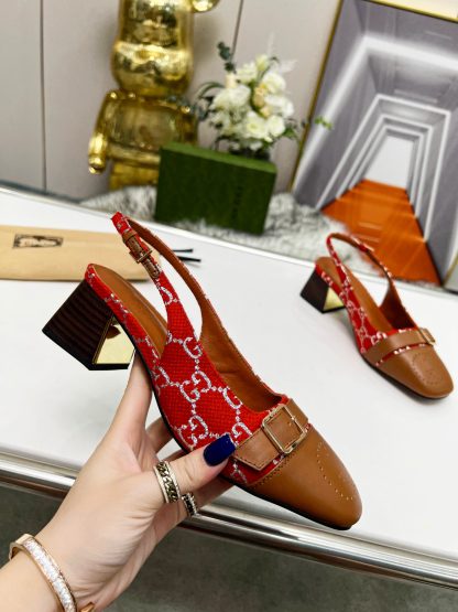 Gucci synchronized block heel slingback shoes - Image 5