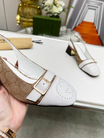 Gucci synchronized block heel slingback shoes - Image 6