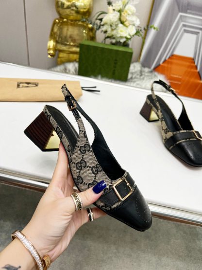 Gucci synchronized block heel slingback shoes - Image 6