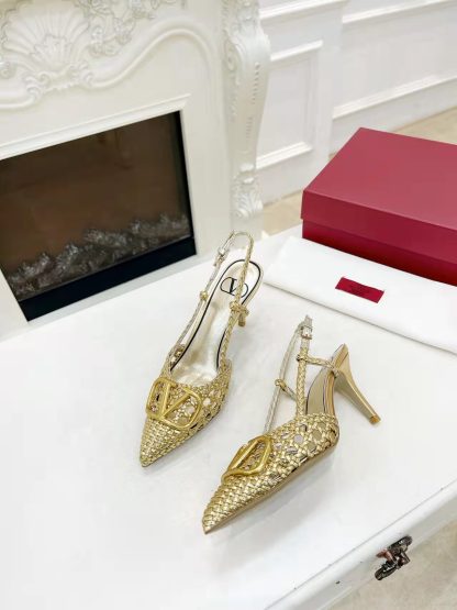 VALENTINO new women's slingback sandals high heels - Image 4