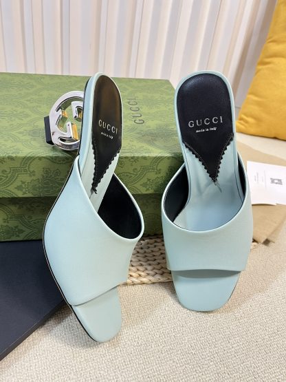 Gucci Double G round heel sandals - Image 6
