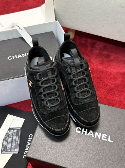 Chanel black mix and match classic casual sneakers for men and women - Image 6