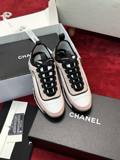 Chanel classic unisex couple pink mix and match fashion casual sneakers - Image 6