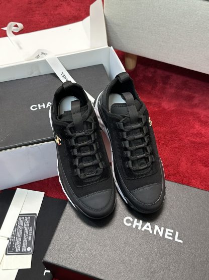 Chanel classic black all-match casual sneakers for men and women - Image 6