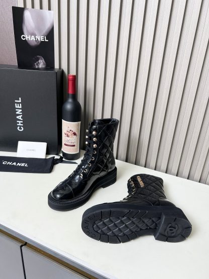 Chanel black autumn and winter new electric show diamond style boots - Image 6