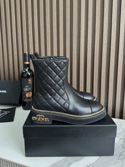 Chanel autumn and winter new black fashionable simple boots - Image 5