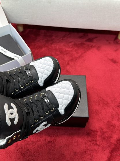 Chanel Early Autumn New Diamond Panda Black and White Sneakers - Image 6