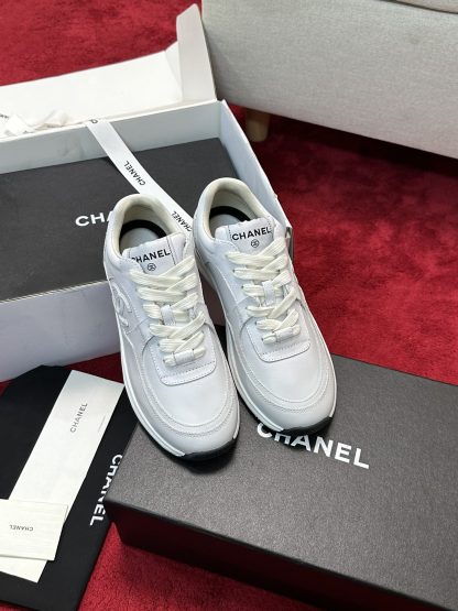 Chanel white craft embroidery style fashion casual sports shoes - Image 6