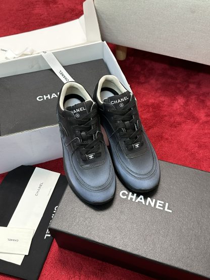 Chanel black craft embroidery style fashion casual sports shoes - Image 6