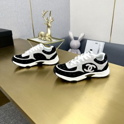 Chanel classic black and gray versatile casual sneakers - Image 6