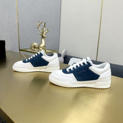 Chanel Classic Fashion Blue and White Casual Sneakers - Image 6
