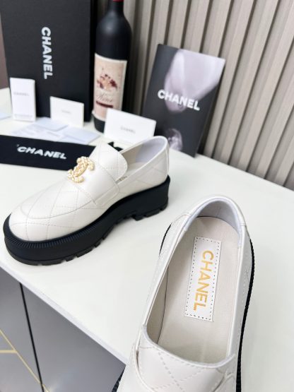 Chanel beige electric show diamond style imported leather loafers - Image 5