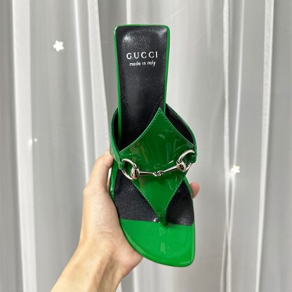 Gucci Spring and Summer Square Toe Flip Flops Classic Buckle Series - Image 6