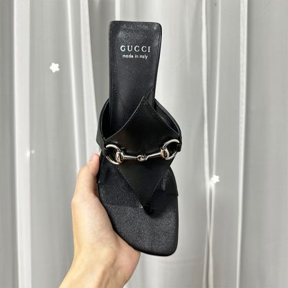 Gucci Spring and Summer Square Toe Flip Flops Classic Buckle Series - Image 6
