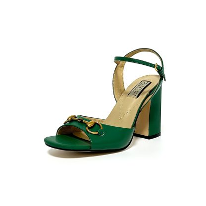 Gucci high heel block heel sandals classic buckle - Image 6