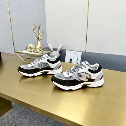 Chanel Classic Fashion Black and Grey Casual Sneakers - Image 6