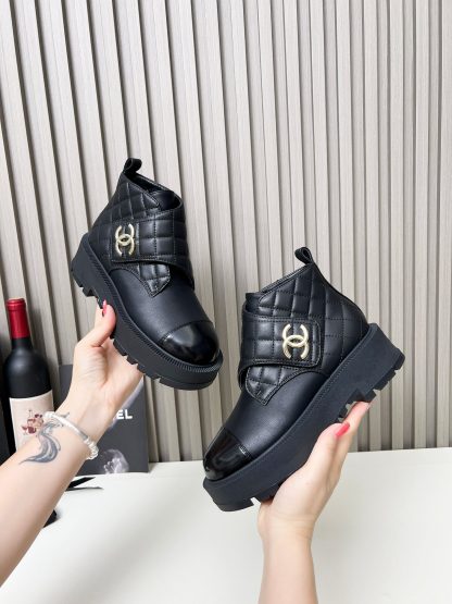 Chanel autumn and winter new black electric show diamond style leather boots - Image 6