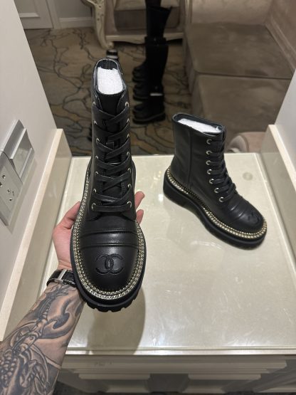 Chanel autumn and winter high-end custom classic luxury black boots - Image 6