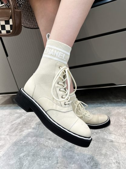 Chanel beige Paris catwalk latest boots - Image 5