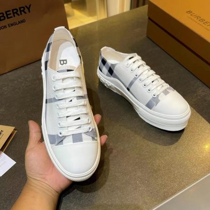 Burberry Vintage Check Cotton Sneakers - Image 6