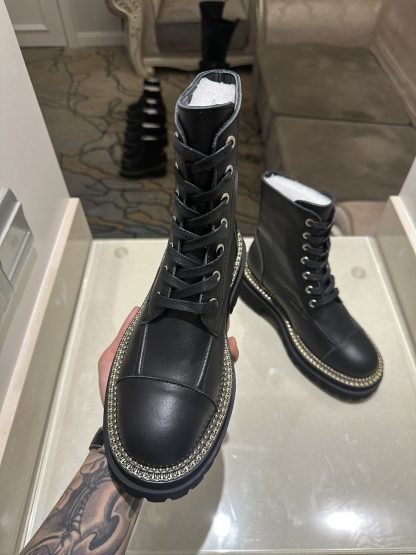 Chanel autumn and winter high-end custom classic luxury soft black boots - Image 6