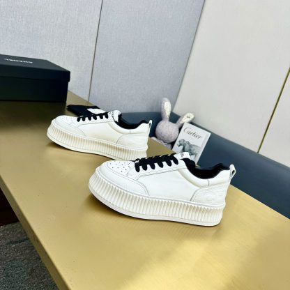 Chanel classic white and black mix classic fashion casual sneakers - Image 6