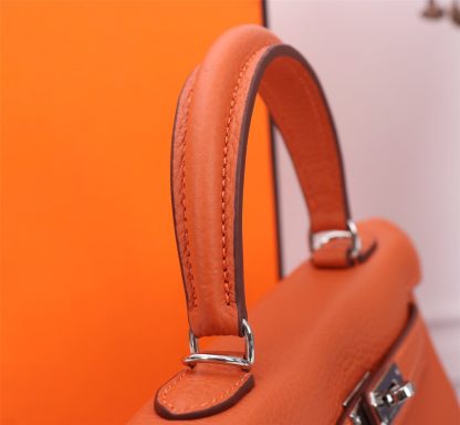 Hermès Sunset Orange Kelly Handbag Size 28cm 25cm - Image 6