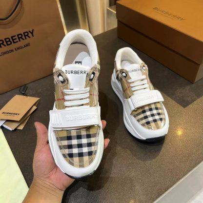 Burberry Classic Retro Plaid Platform Sneakers - Image 5