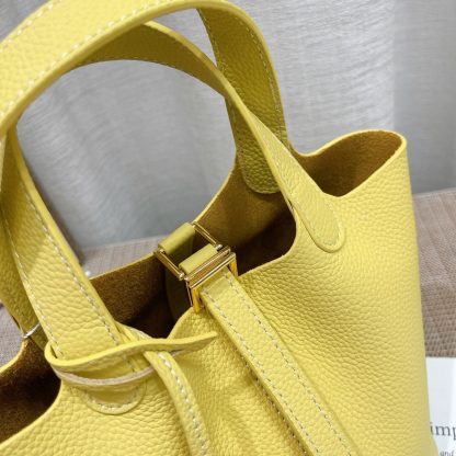 Hermès yellow mini 14cm vegetable basket Soft and versatile calfskin - Image 6