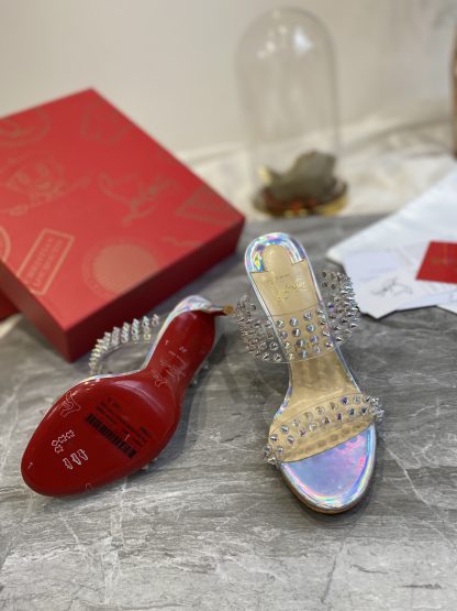 ChristianLouboutin plastic spike sandals high heels - Image 6