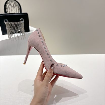 Christian Louboutin classic ANGALINA red sole high heels - Image 5