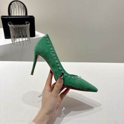 Christian Louboutin classic ANGALINA red sole high heels - Image 5
